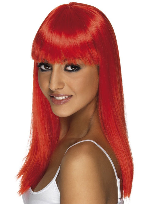 Glamourama Wig, Neon Red Wholesale