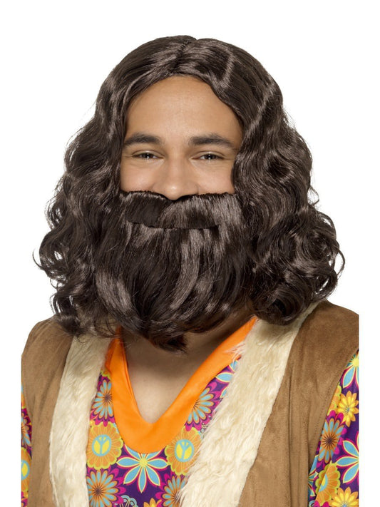 Hippie/Jesus Wig & Beard Set Wholesale