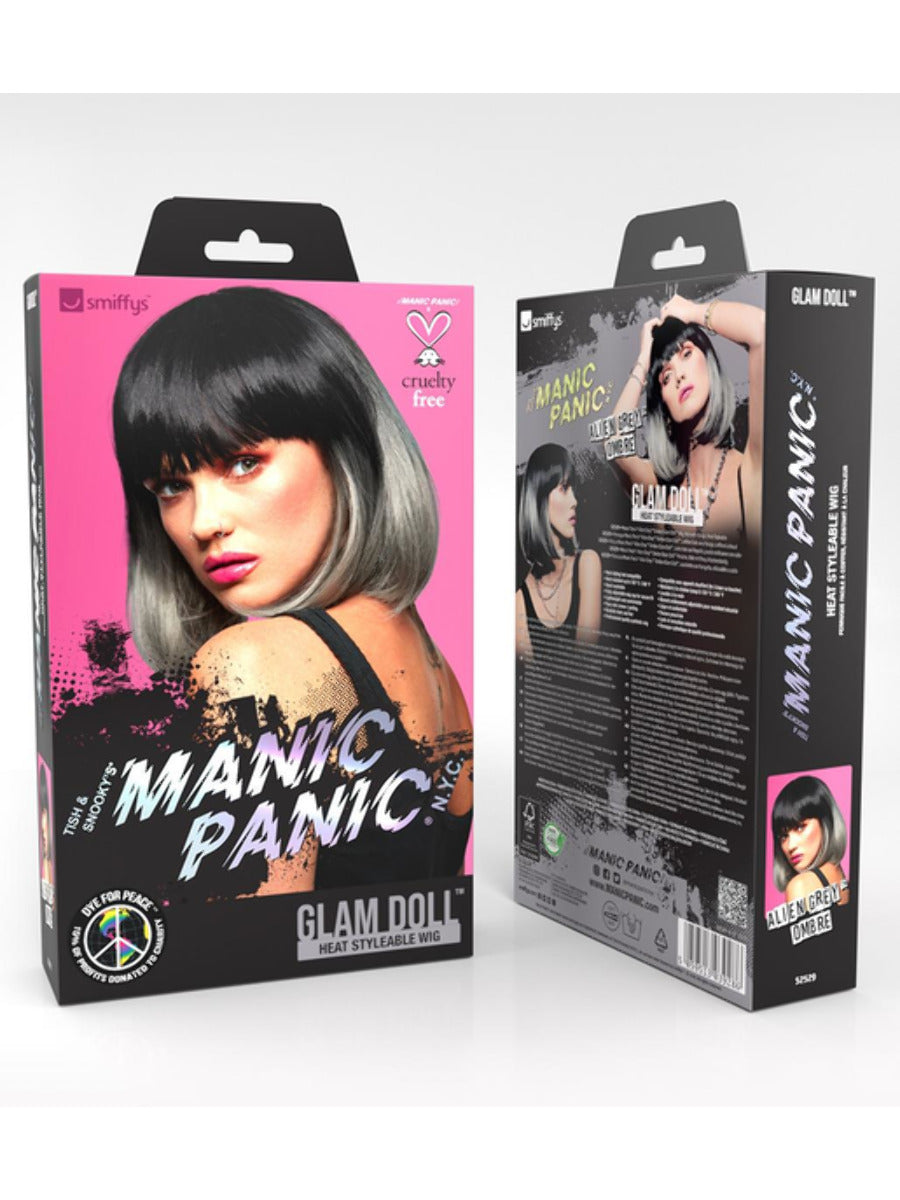 Manic Panic Alien Grey Ombre Glam Doll Wig WHOLESALE Alternative 1