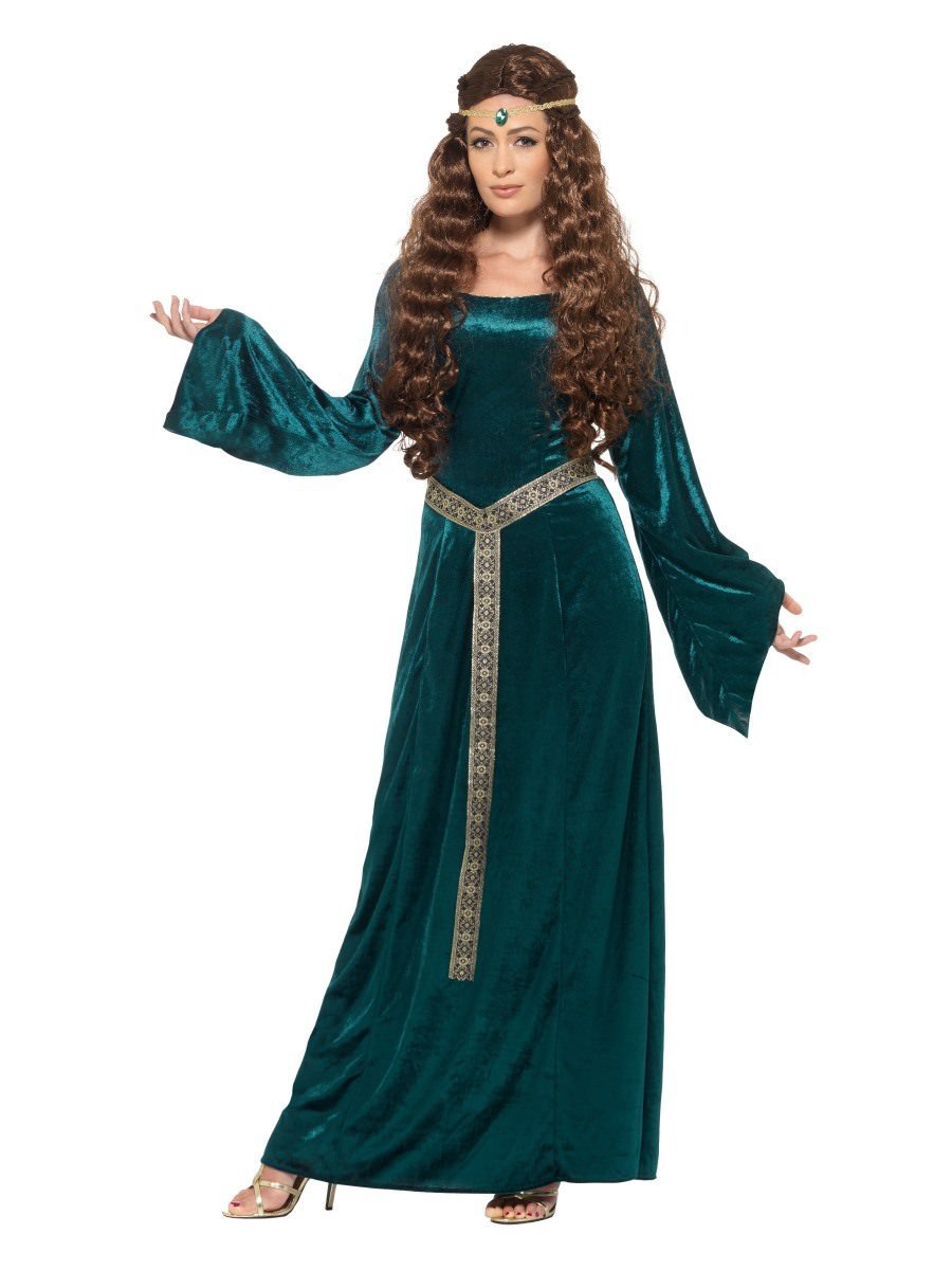 Medieval Maid Costume, Green Wholesale