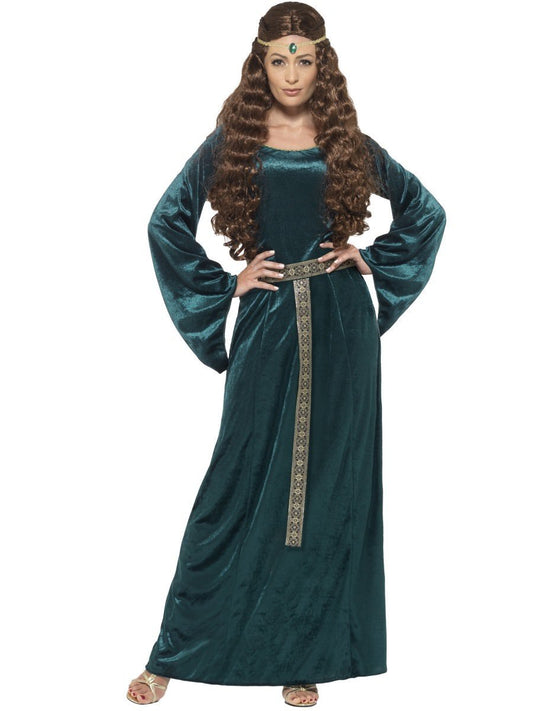 Medieval Maid Costume, Green Wholesale