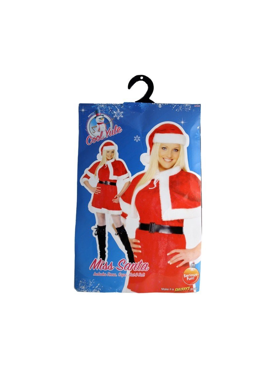 Miss Santa Costume, with Cape & Belt Wholesale
