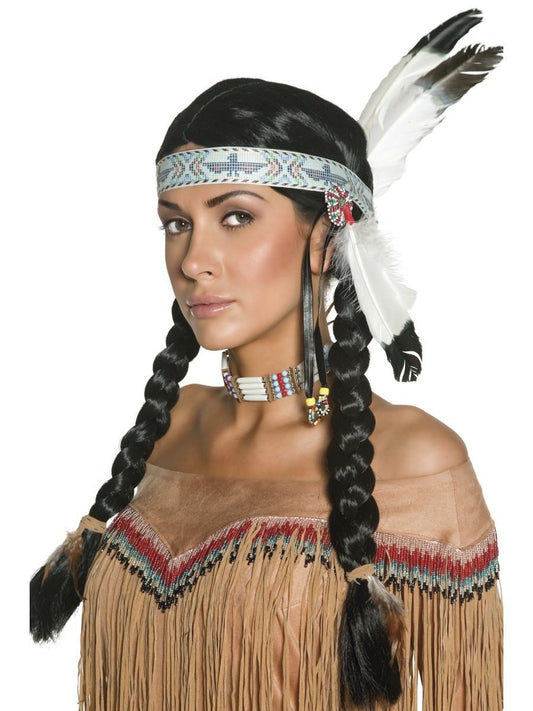 Native American Inspired Wig, with Plaits Wholesale