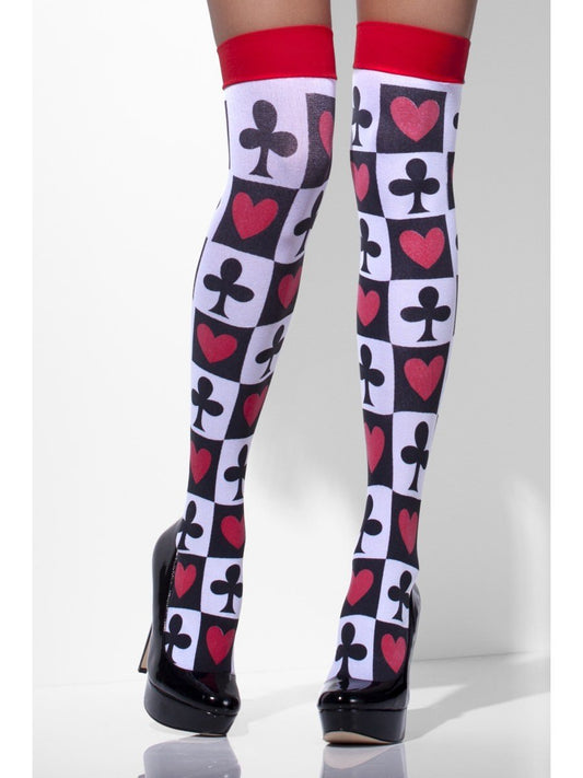 Opaque Hold-Ups, White, Poker Pattern Wholesale
