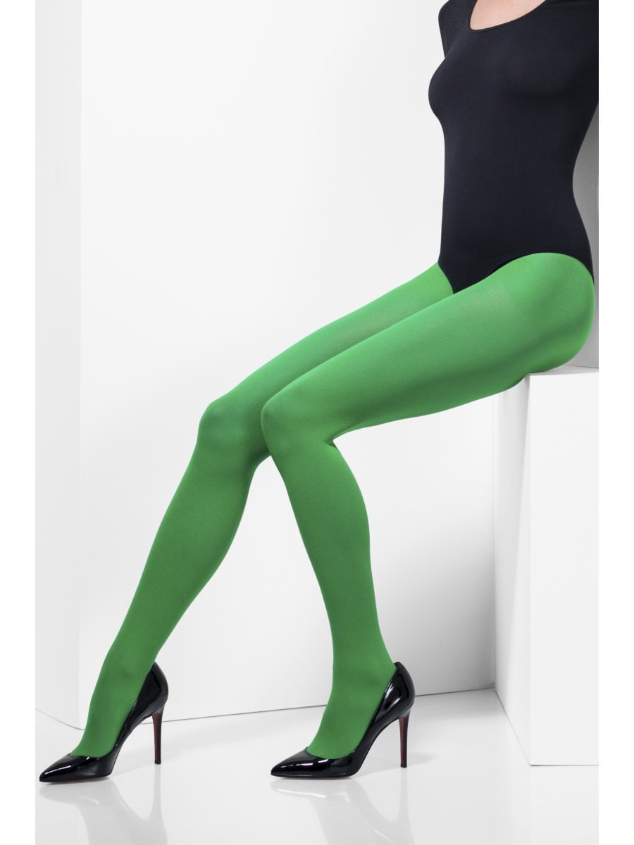 Opaque Tights, Green Wholesale