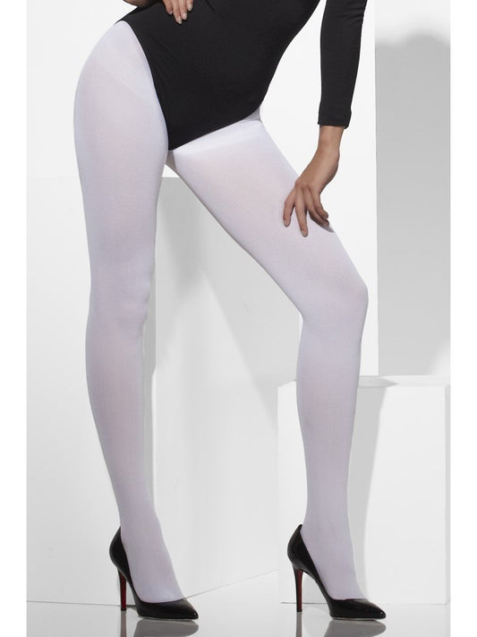 Opaque Tights, White Wholesale