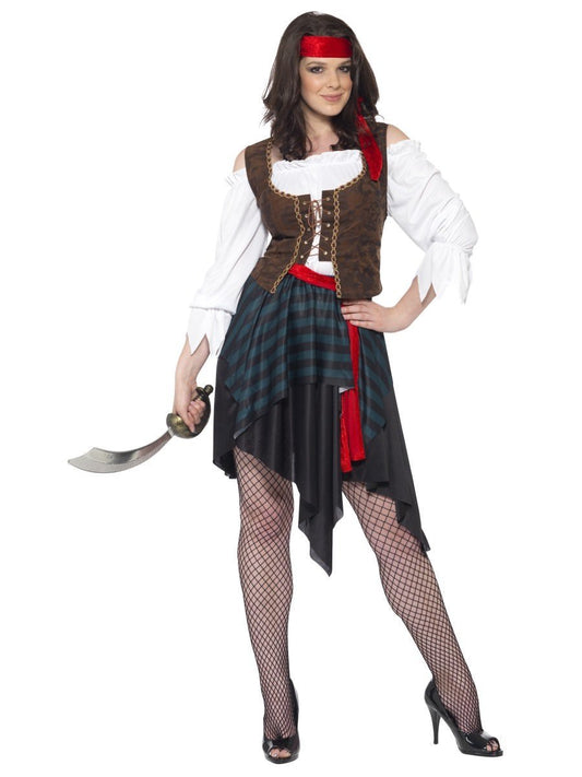 Pirate Lady Costume, Brown Wholesale