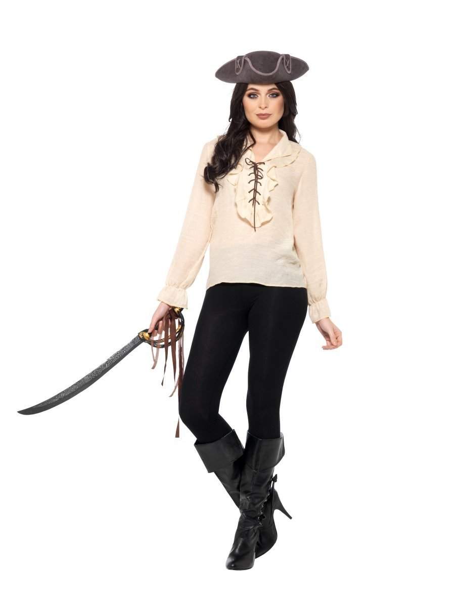 Pirate Shirt, Ivory, with Lace Up Front Wholesale