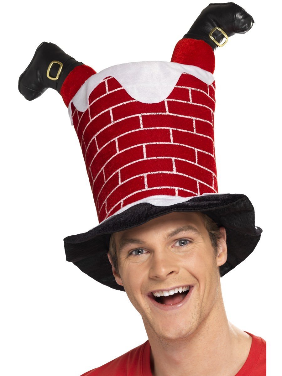 Santa Stuck in Chimney Hat Wholesale