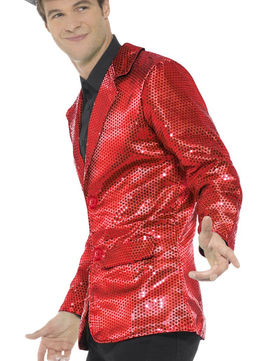 Sequin Jacket, Mens, Red Wholesale