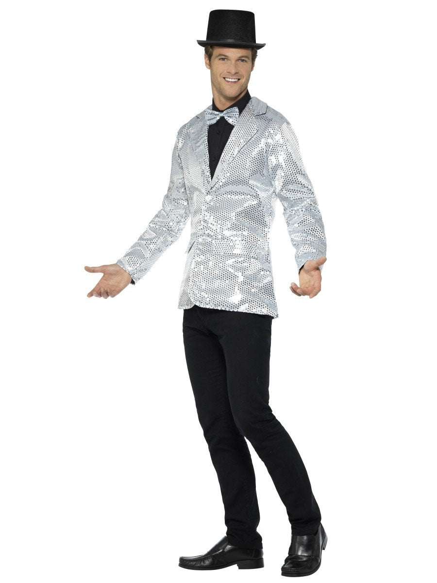 Sequin Jacket, Mens, Silver Wholesale