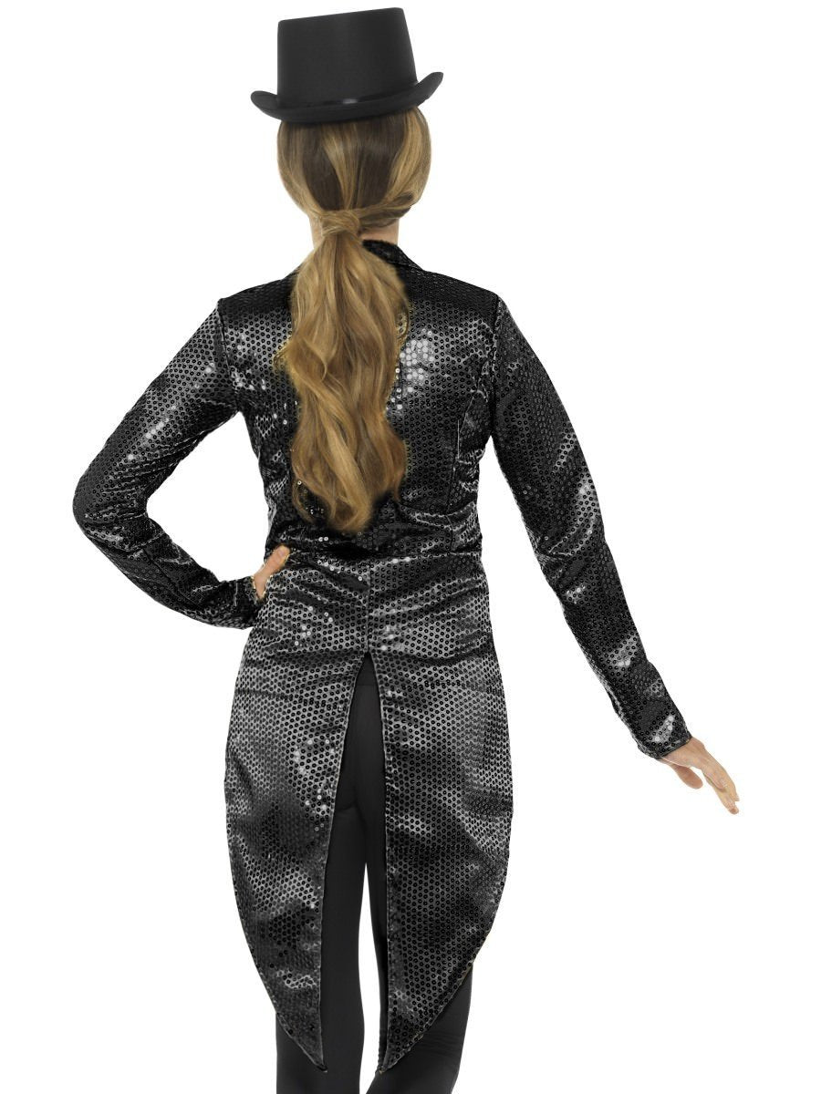 Sequin Tailcoat Jacket, Ladies, Black Wholesale