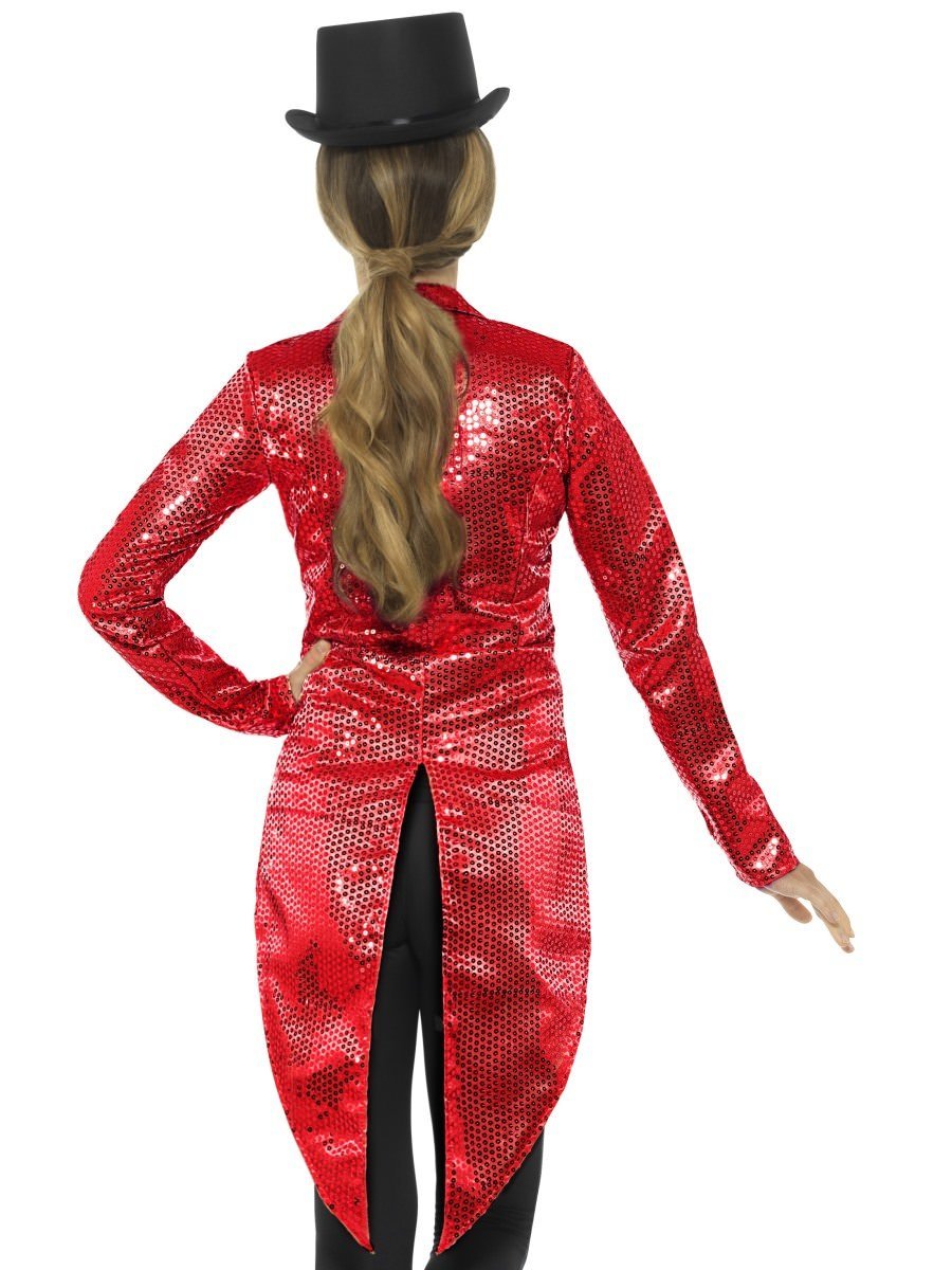 Sequin Tailcoat Jacket, Ladies, Red Wholesale