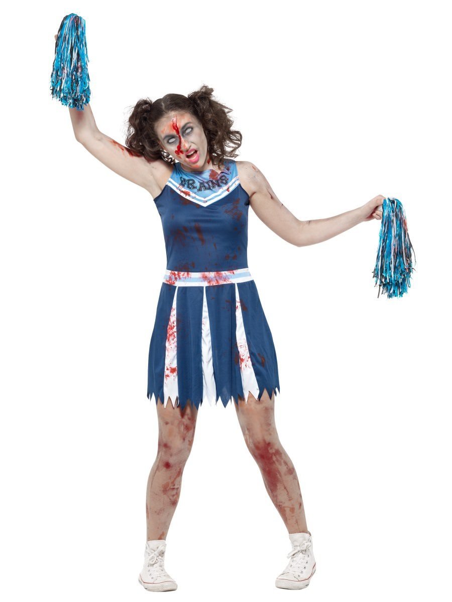 Zombie Cheerleader Blue Teen Girl's Costume Wholesale