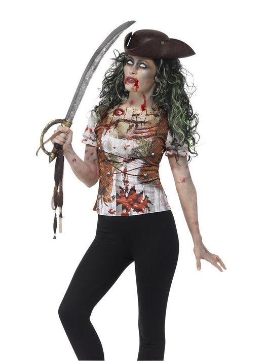 Zombie Pirate Wench T-Shirt Adult Women's Wholesale