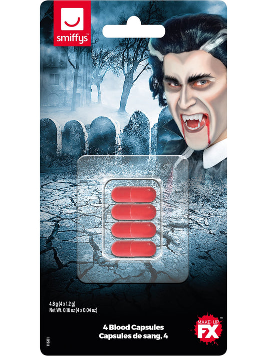 Smiffys Make-Up FX, Blood Capsules, Red  Wholesale
