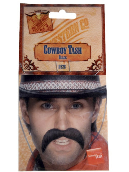 Cowboy Tash, Black  Wholesale