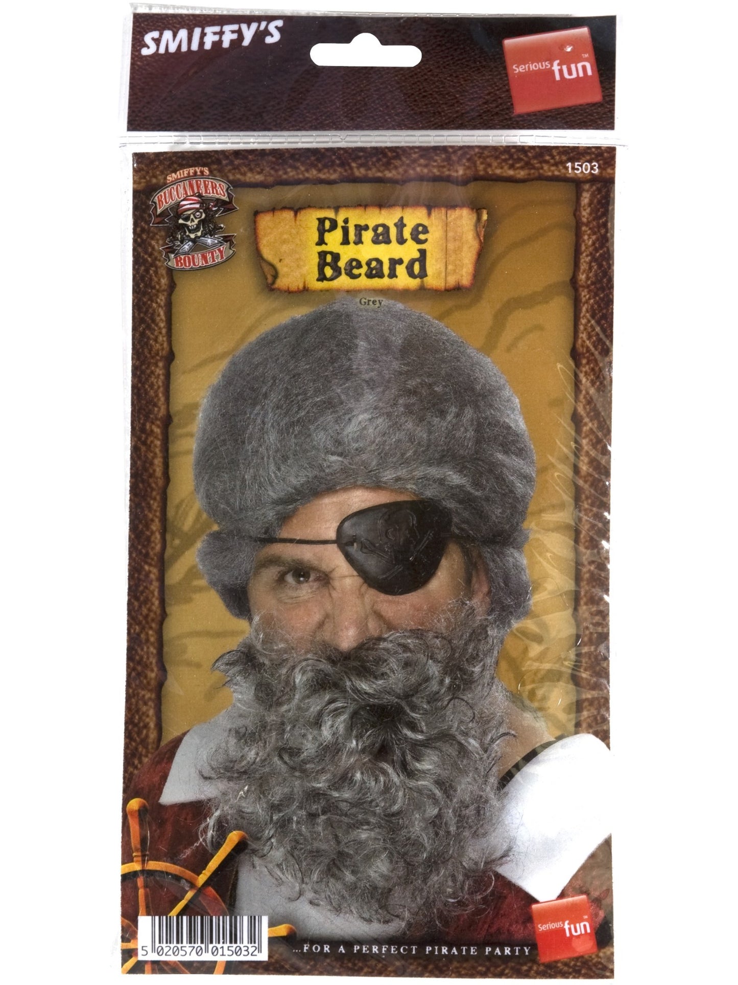 Deluxe Pirate Beard, Light Grey  Wholesale