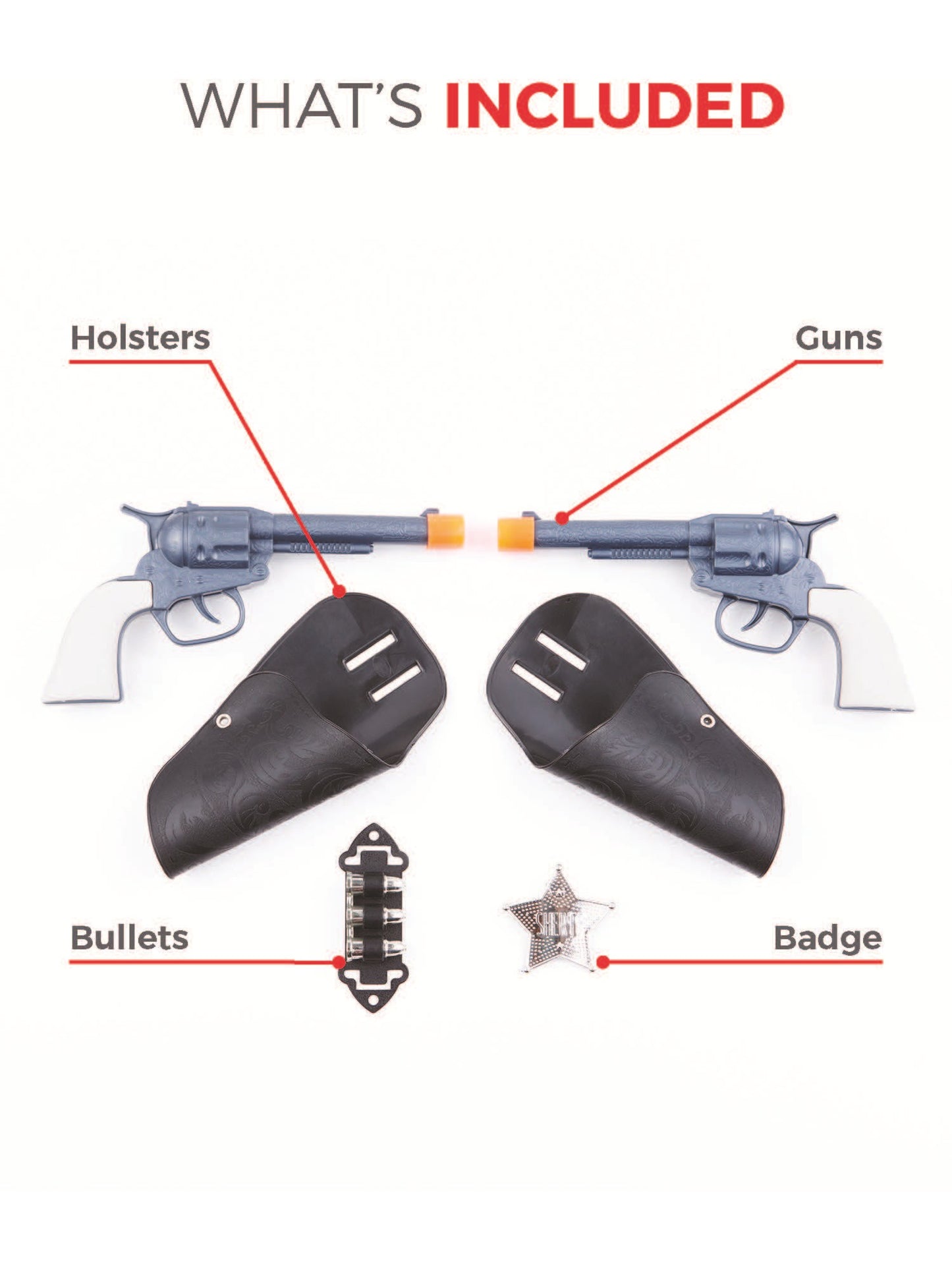Wild West Gun Set, Grey  Wholesale