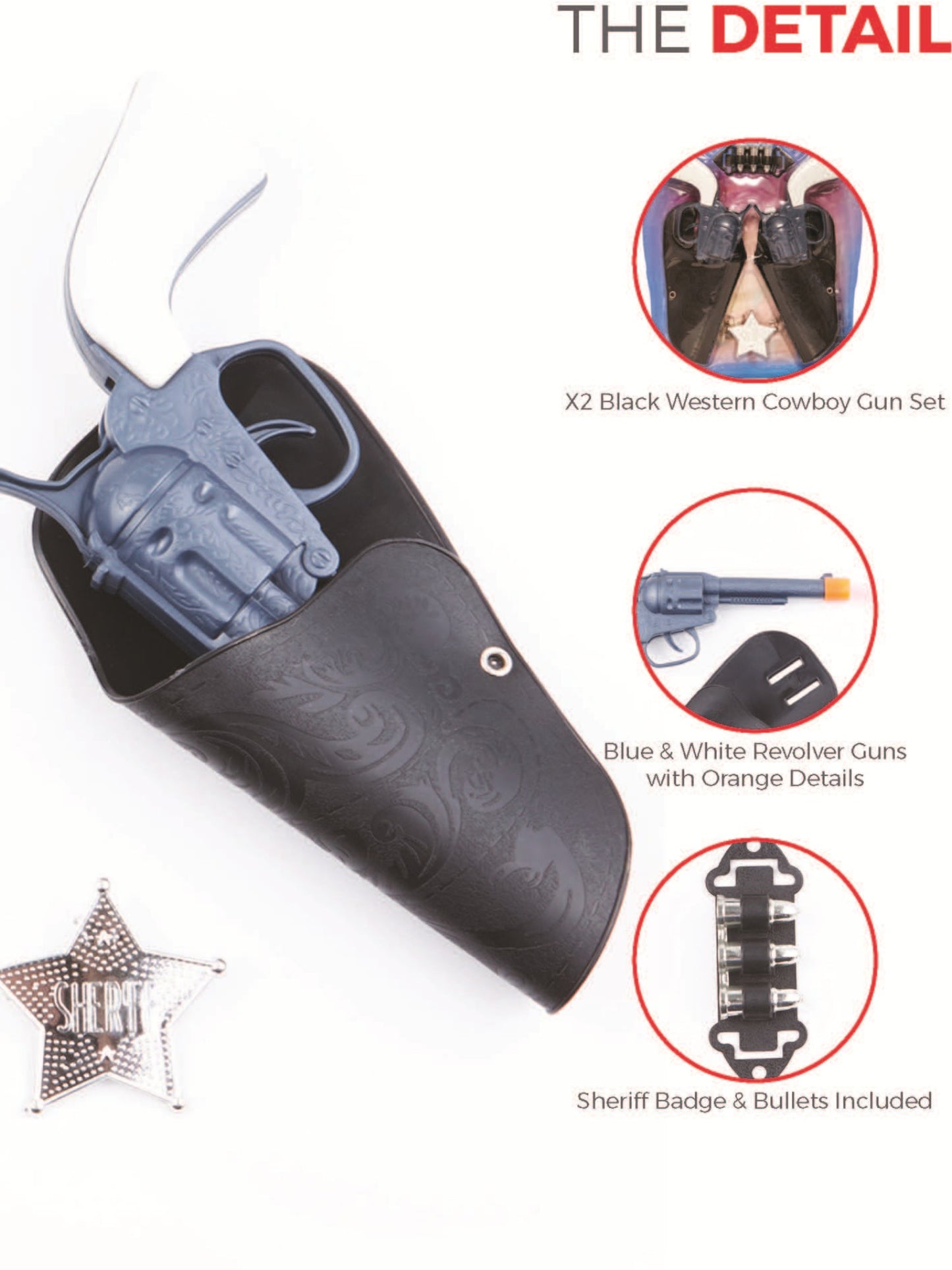 Wild West Gun Set, Grey  Wholesale