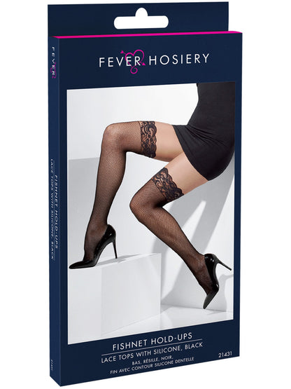Fishnet Hold-Ups, Black  Wholesale