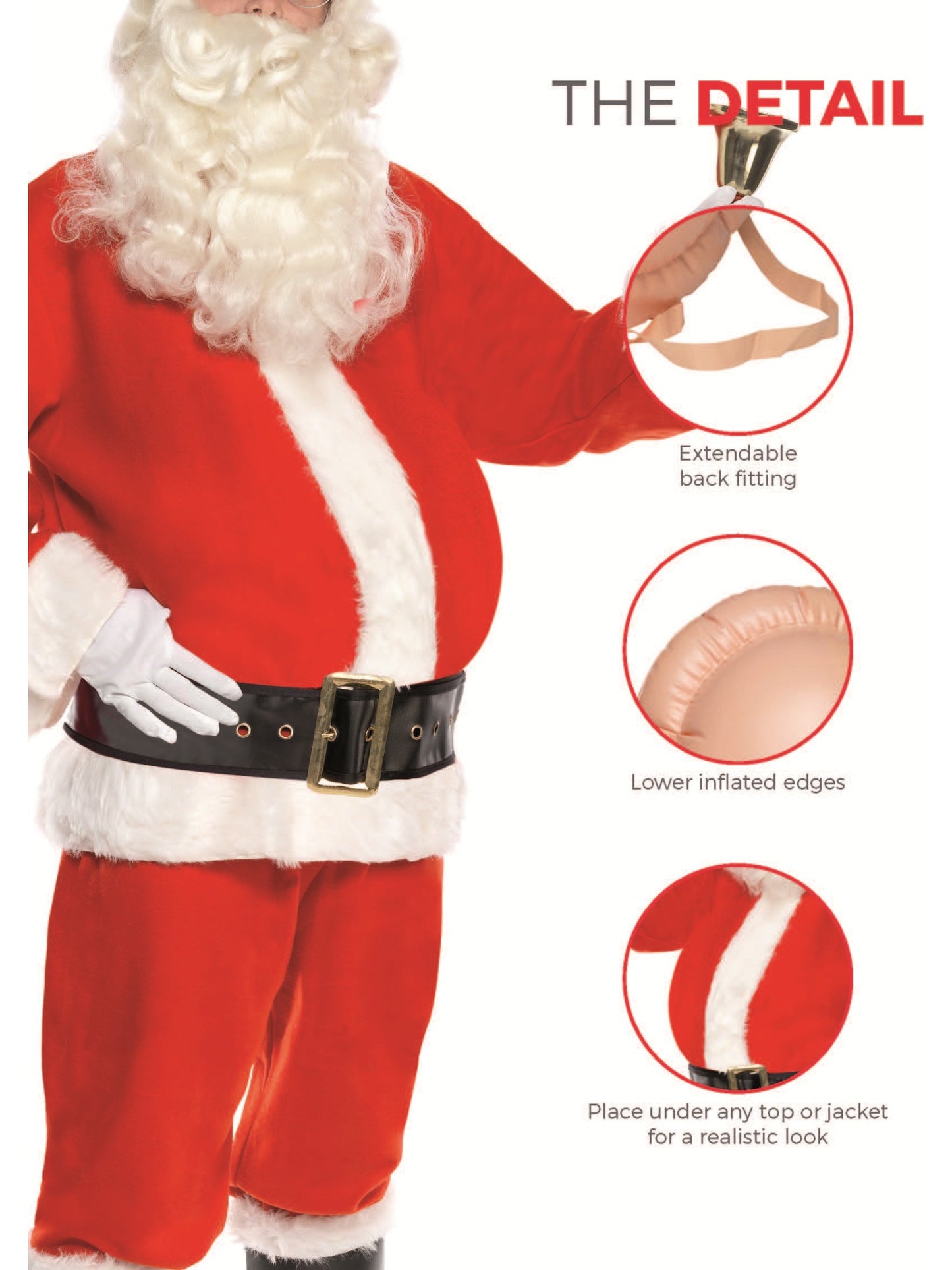 Santa Big Belly Inflatable, Beige  Wholesale