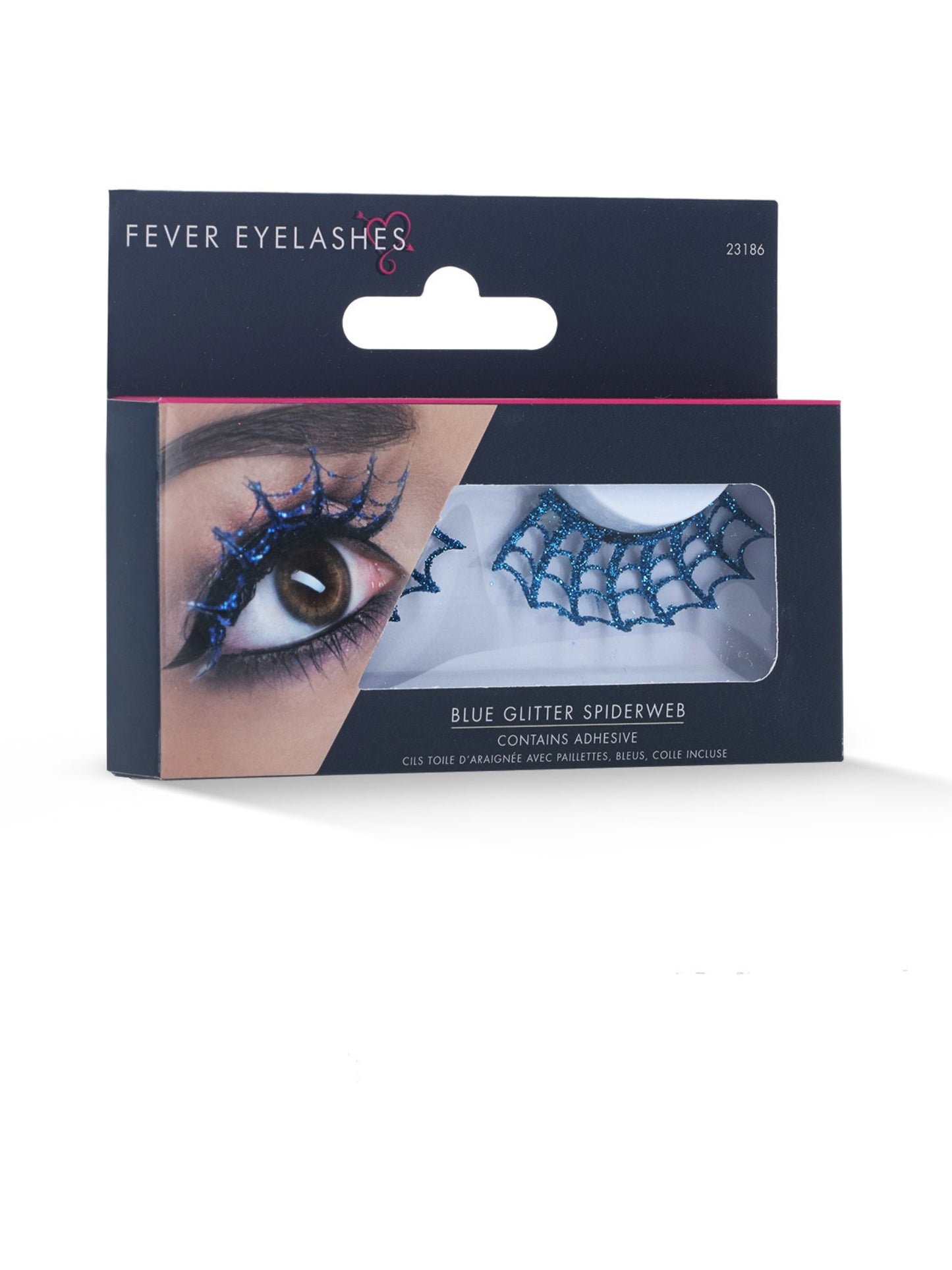 Eyelashes Spiderwebs with Glitter, Blue  Wholesale