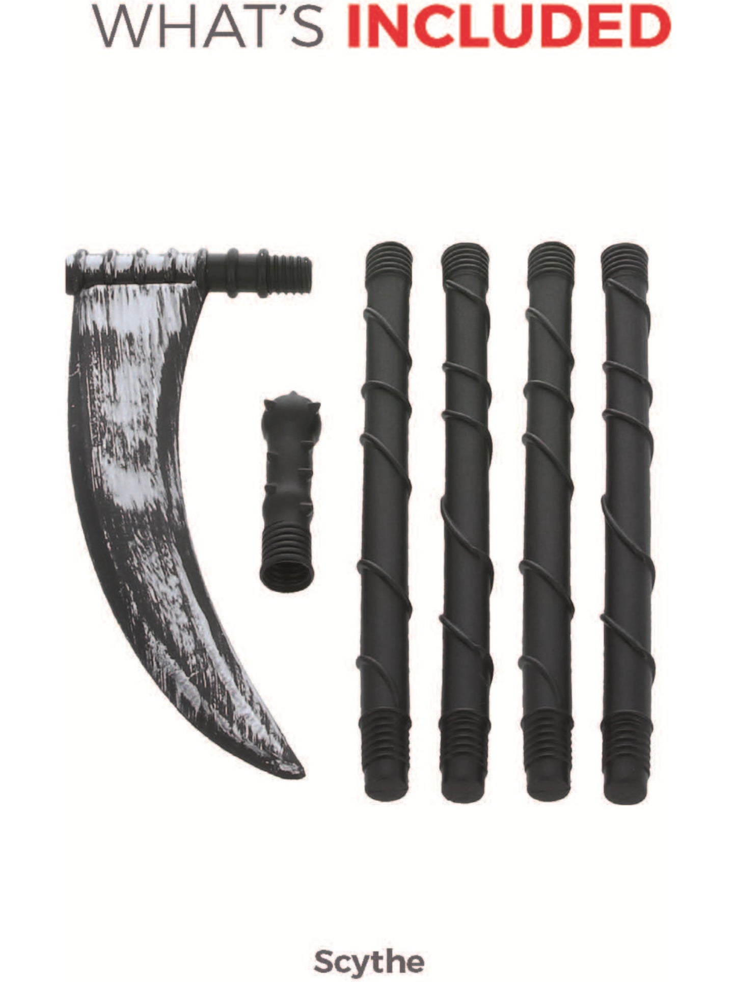 Extendable Grim Reaper Scythe, Black  Wholesale