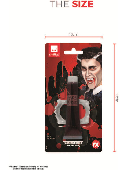 Smiffys Make-Up FX, Fangs & Blood, Red  Wholesale