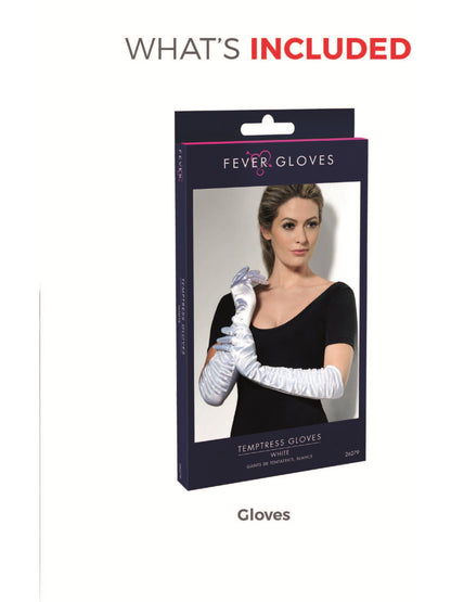 Temptress Gloves, White  Wholesale