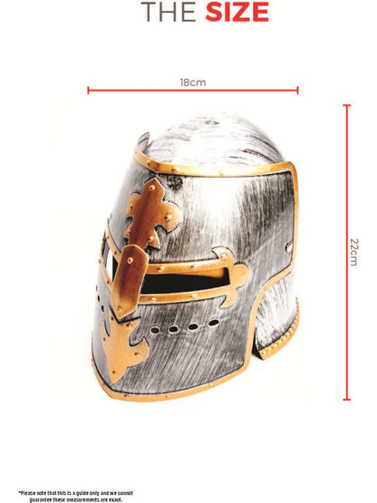 Medieval Crusader Helmet, Silver  Wholesale