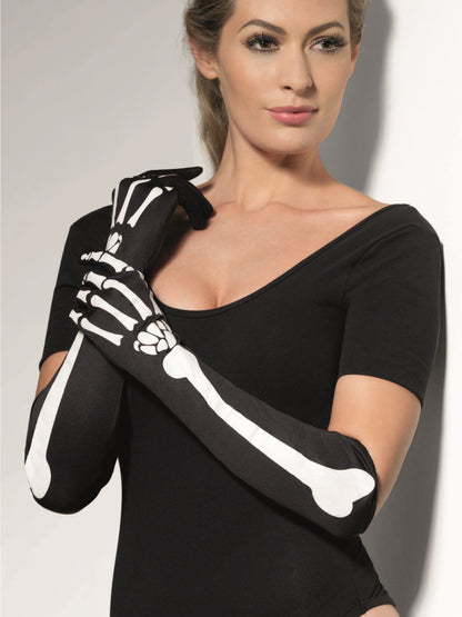 Skeleton Gloves, Black  Wholesale