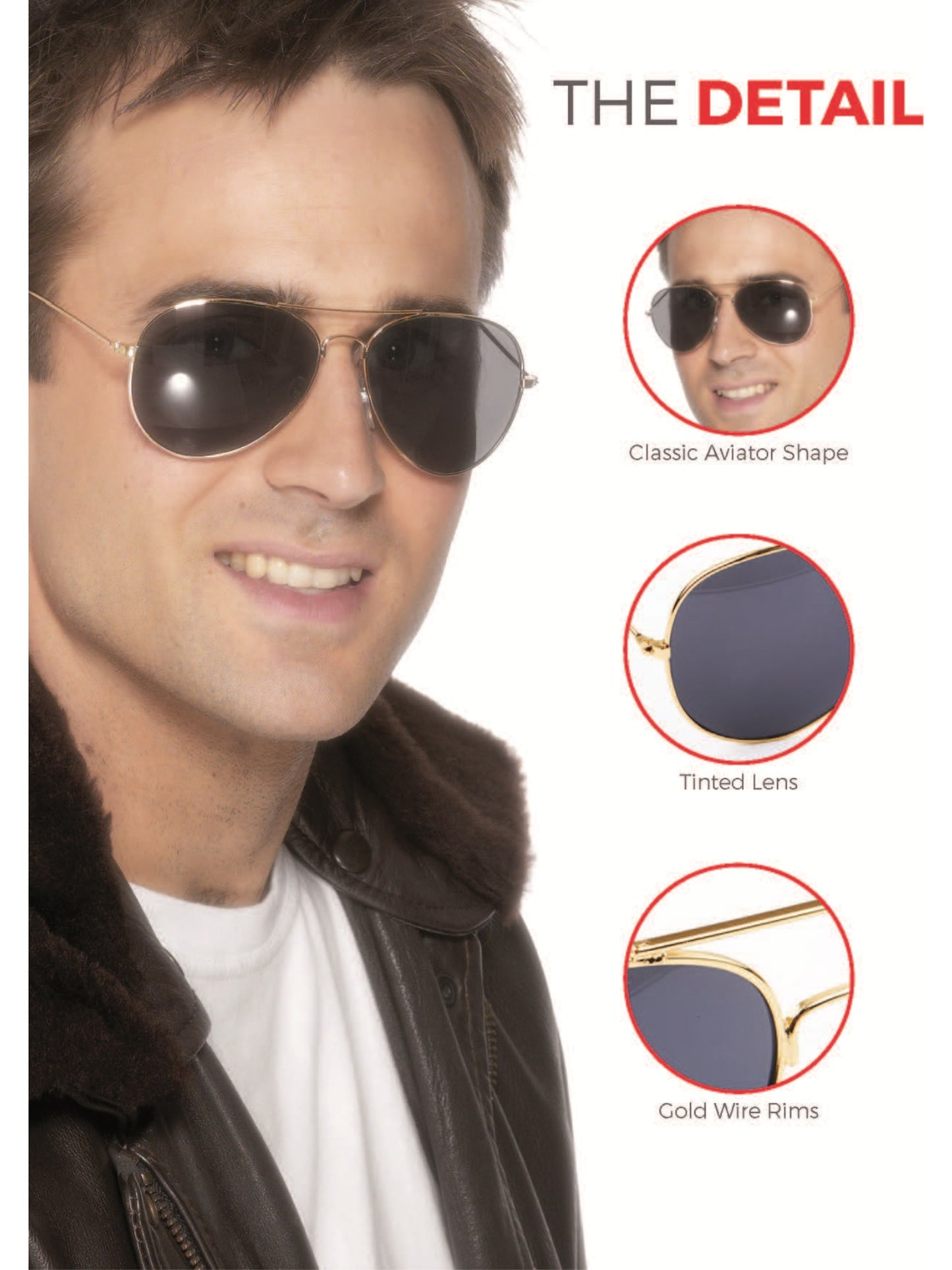 Aviator Specs, Gold  Wholesale