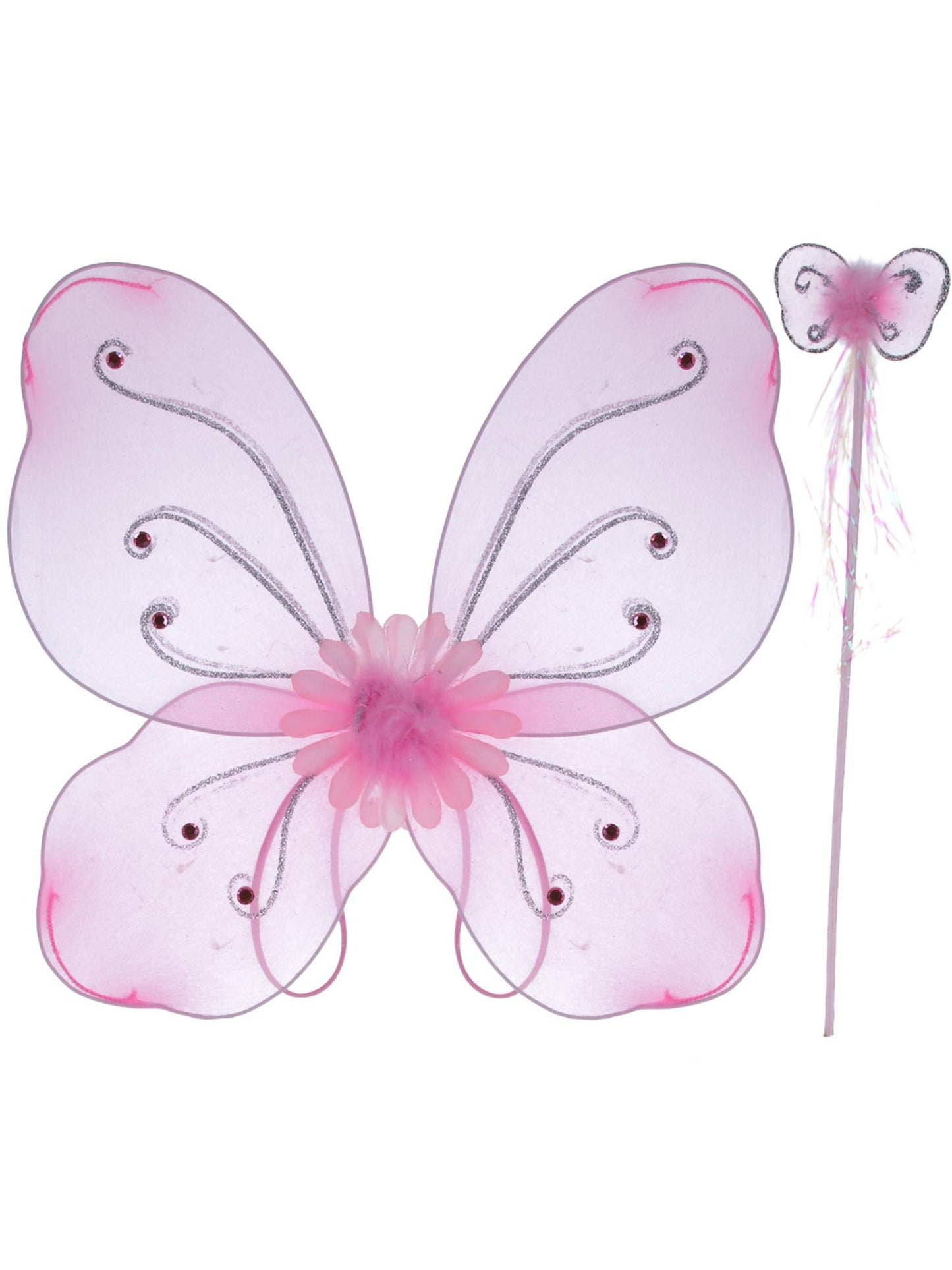 Butterfly Wings & Wand, Pink Wholesale