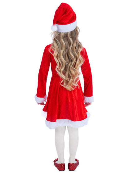 Mini Miss Santa Costume, Red  Wholesale