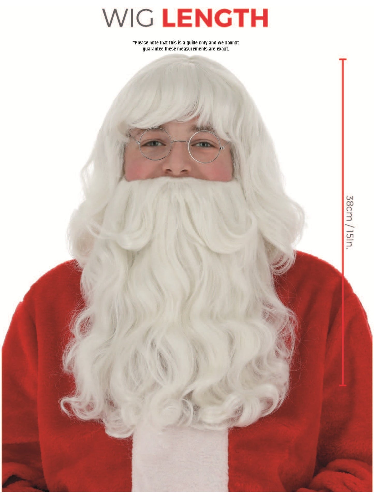 Santa Wig and Beard Set, White  Wholesale