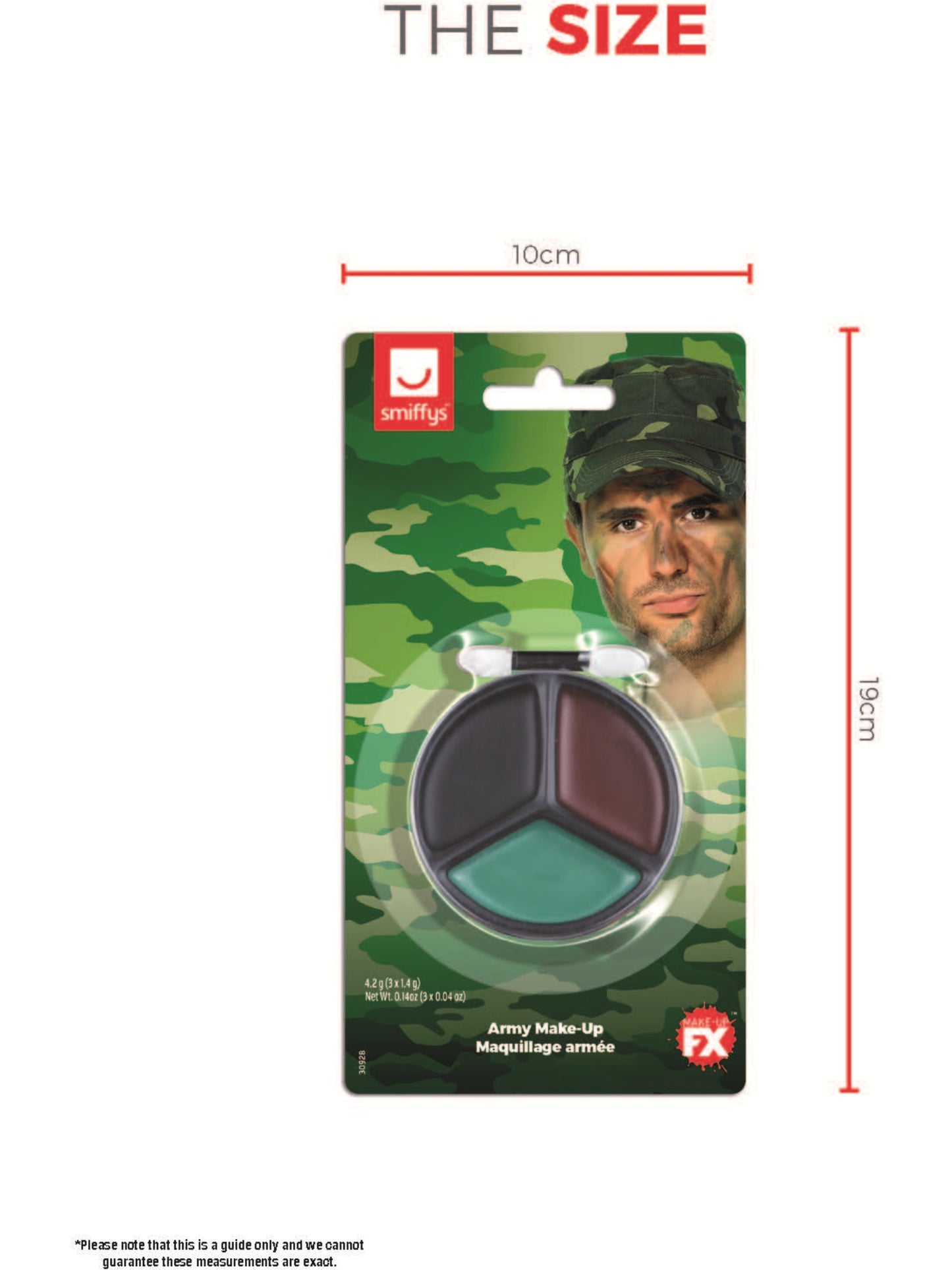 Smiffys Make-Up FX, Army Camouflage Kit, Grease, M  Wholesale