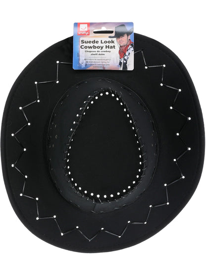 Suede Look Cowboy Hat, Black  Wholesale