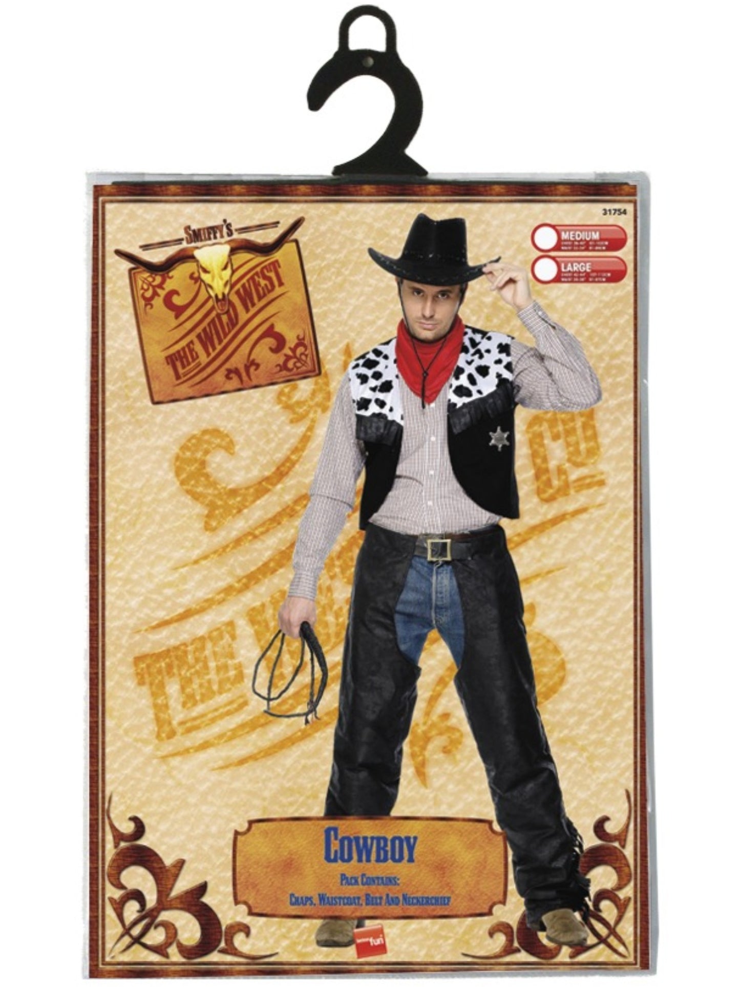 Cowboy Costume, Black  Wholesale