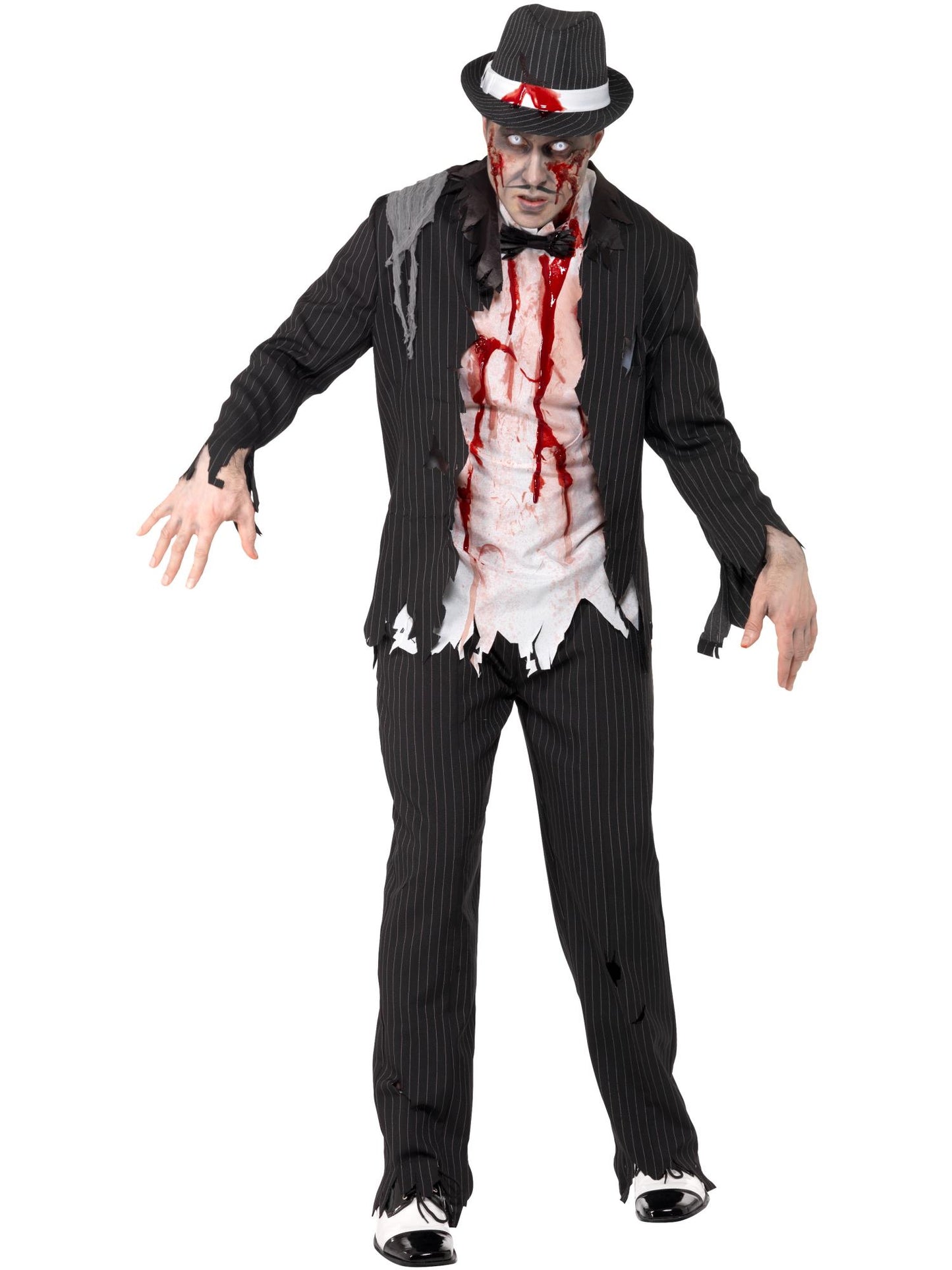 Zombie Gangster Costume, Black  Wholesale