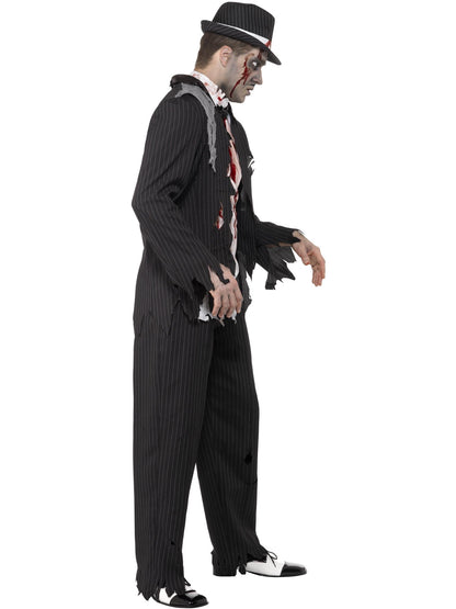 Zombie Gangster Costume, Black  Wholesale