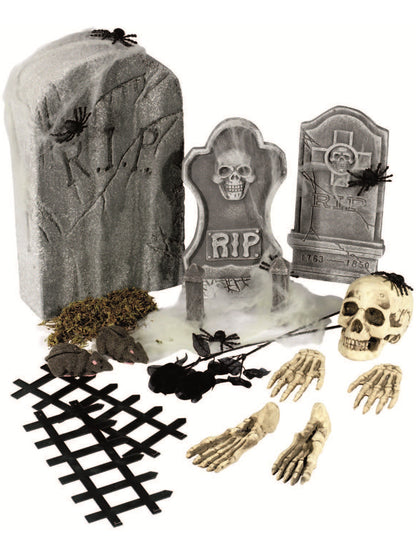 24 Piece Graveyard Collection, Grey  Wholesale