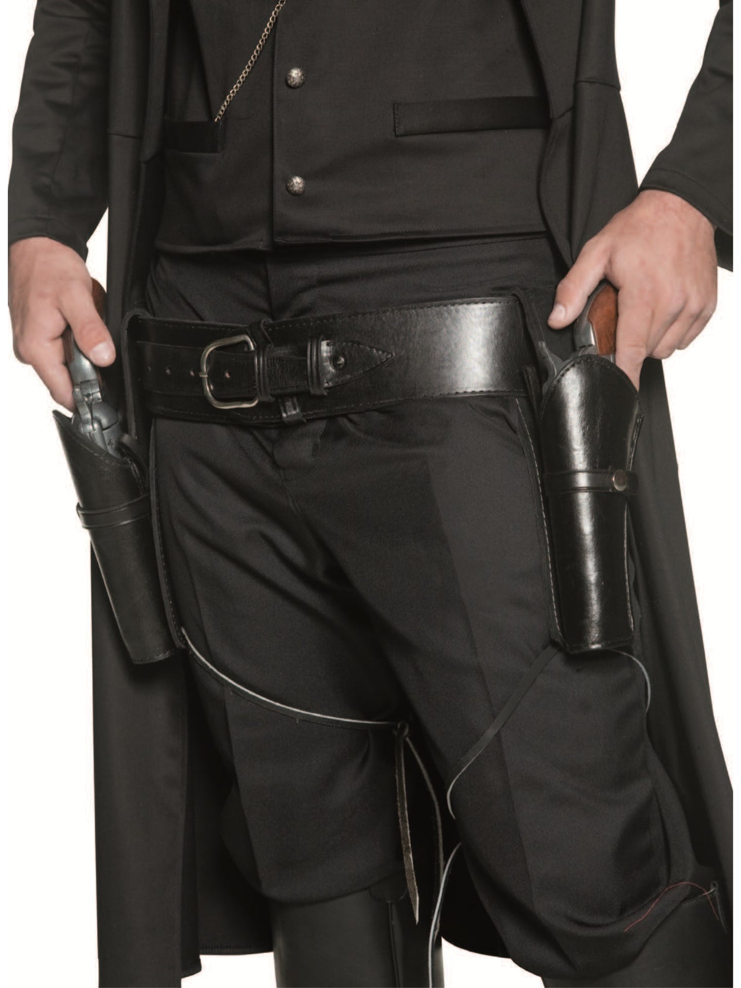 Authentic Western Belt & 2 Holsters, Black  Wholesale
