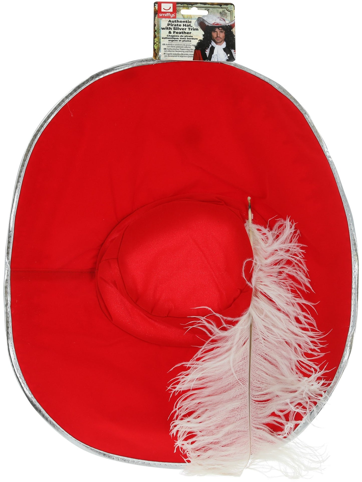 Authentic Pirate Hat, Red  Wholesale