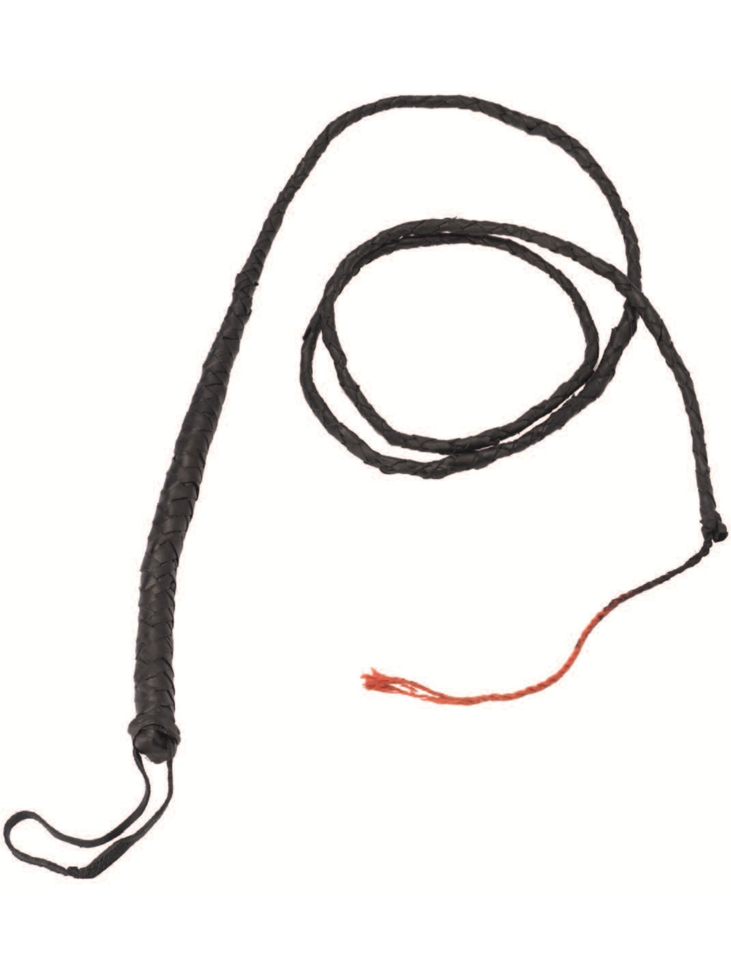 Long Bull Whip, Black, Real Leather  Wholesale