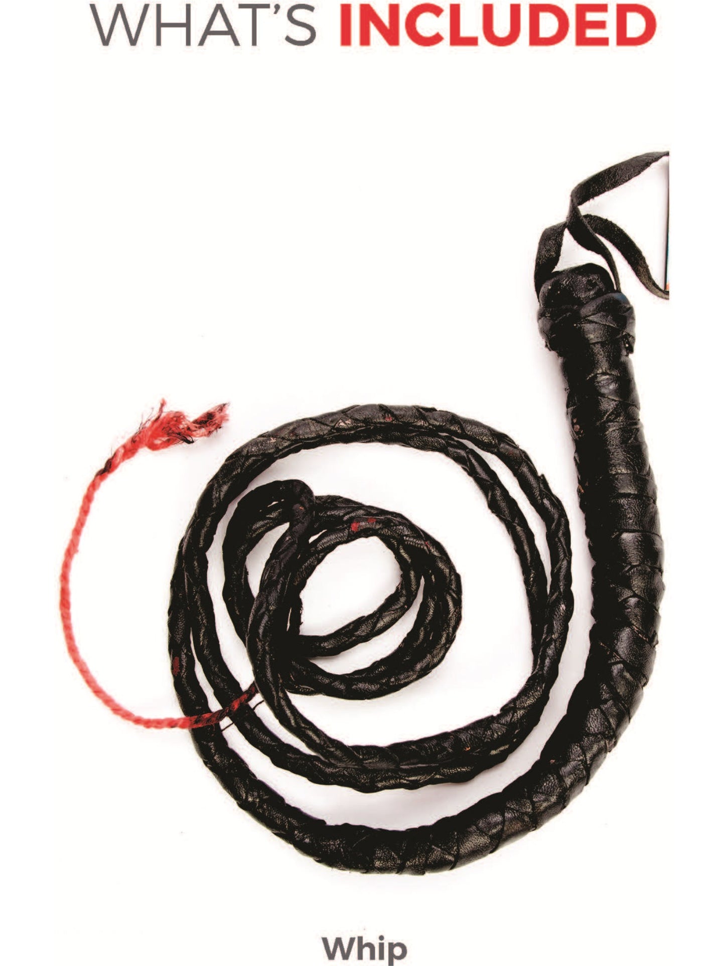 Long Bull Whip, Black, Real Leather  Wholesale