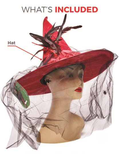 Witch Hat, Deep Red  Wholesale