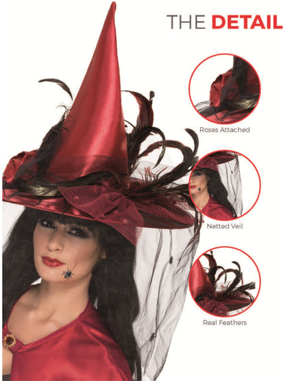 Witch Hat, Deep Red  Wholesale