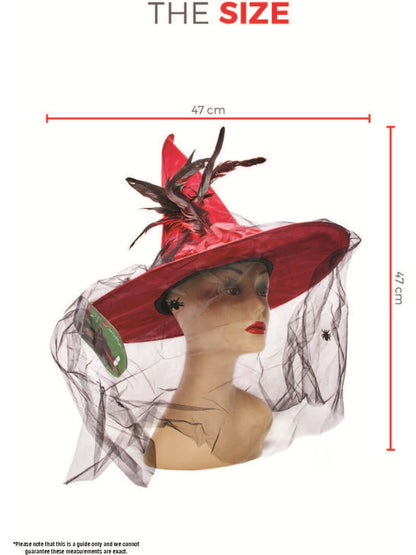 Witch Hat, Deep Red  Wholesale
