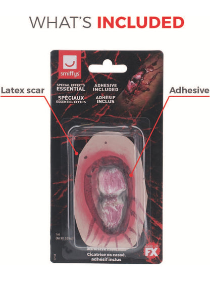 Smiffys Make-Up FX, Broken Bone Latex Scar, Red  Wholesale